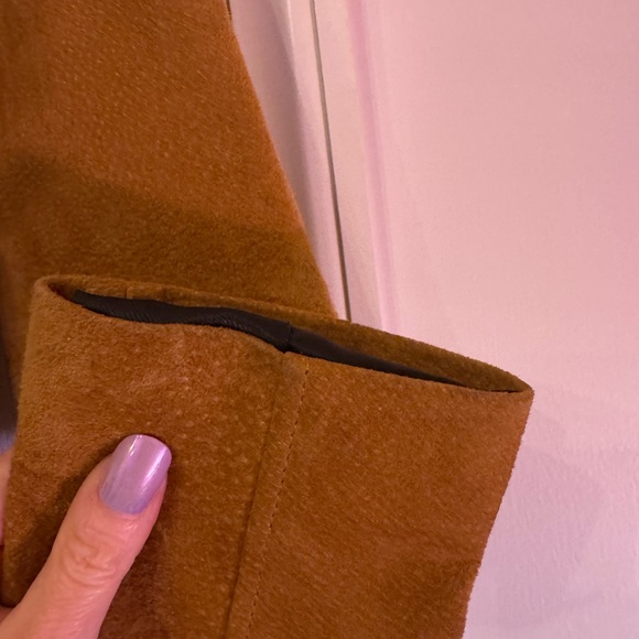 BAGATELLE NYC Camel Tan Genuine Suede Leather Motorcycle Jacket - size small - Picture 6 of 16